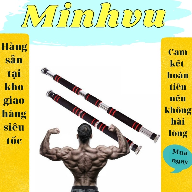 Thanh xà đơn treo tường mút dài cao cấp gắn được mọi nơi không cần khoan bắt ốc vít, chịu lực cao, tùy chỉnh được độ dài