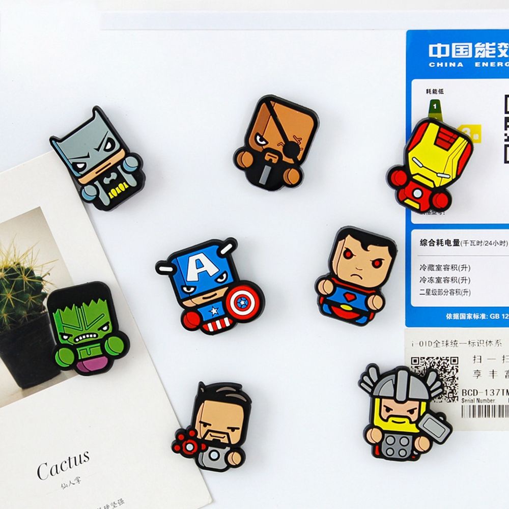 Nam châm gắn tủ lạnh hình siêu anh hùng Marvel hoạt hình dễ thương tiện dụng