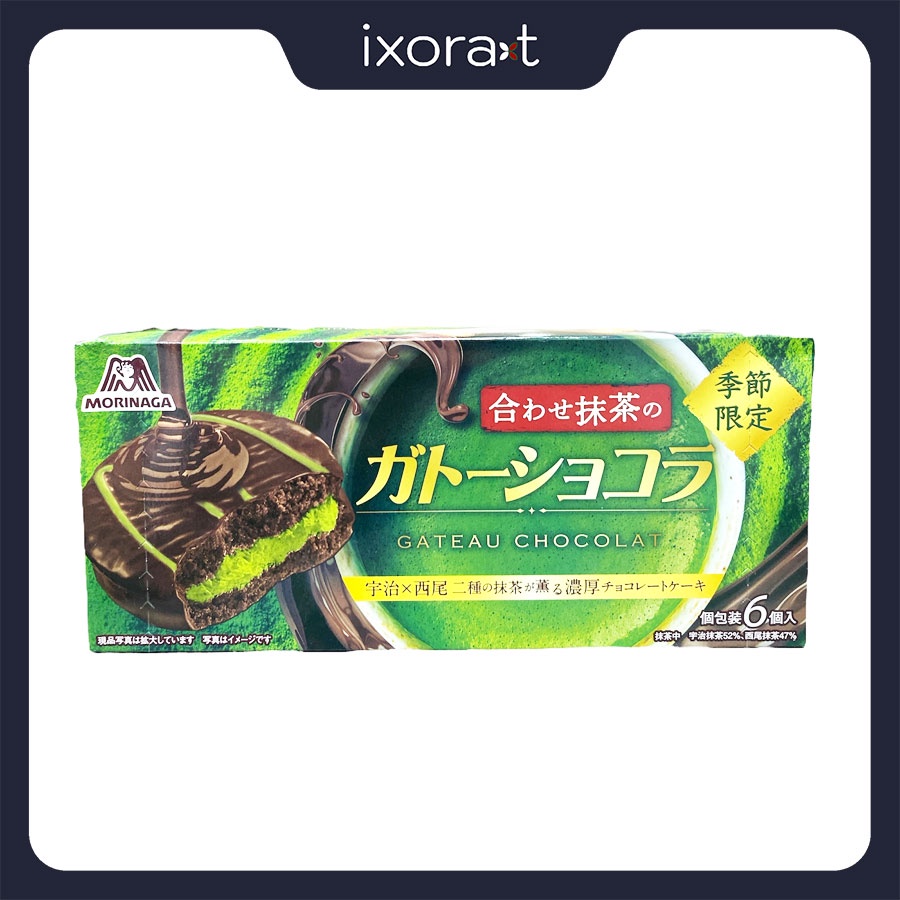 Bánh chocopie trà xanh Morinaga hộp 6 cái [ Made in Japan ]