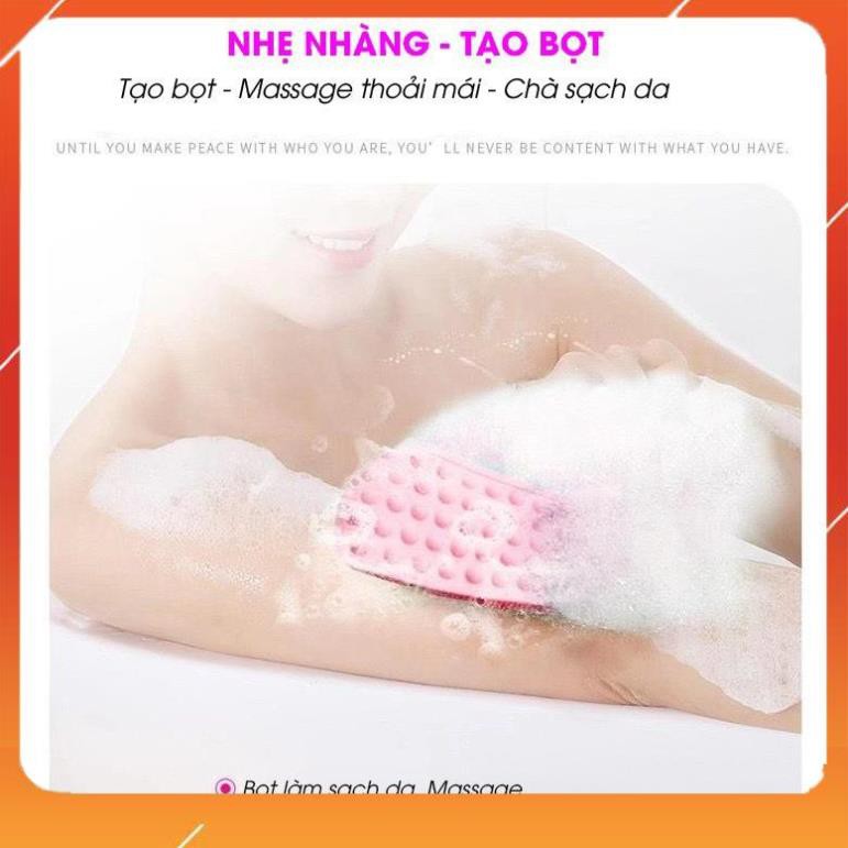 [ THANH LÝ ] Dây Đai Chà Lưng 2 Mặt Đa Năng Silicon Kỳ Cọ Massage Tẩy Da Chết Khi Tắm