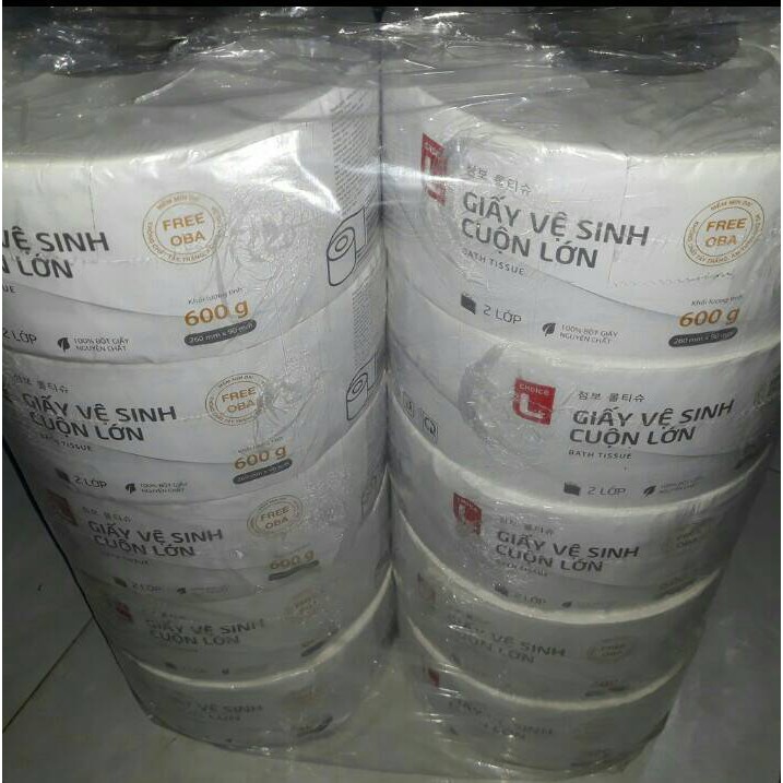 Combo 10 cuộn giấy vệ sinh cao cấp 600g choice L(2 lớp)
