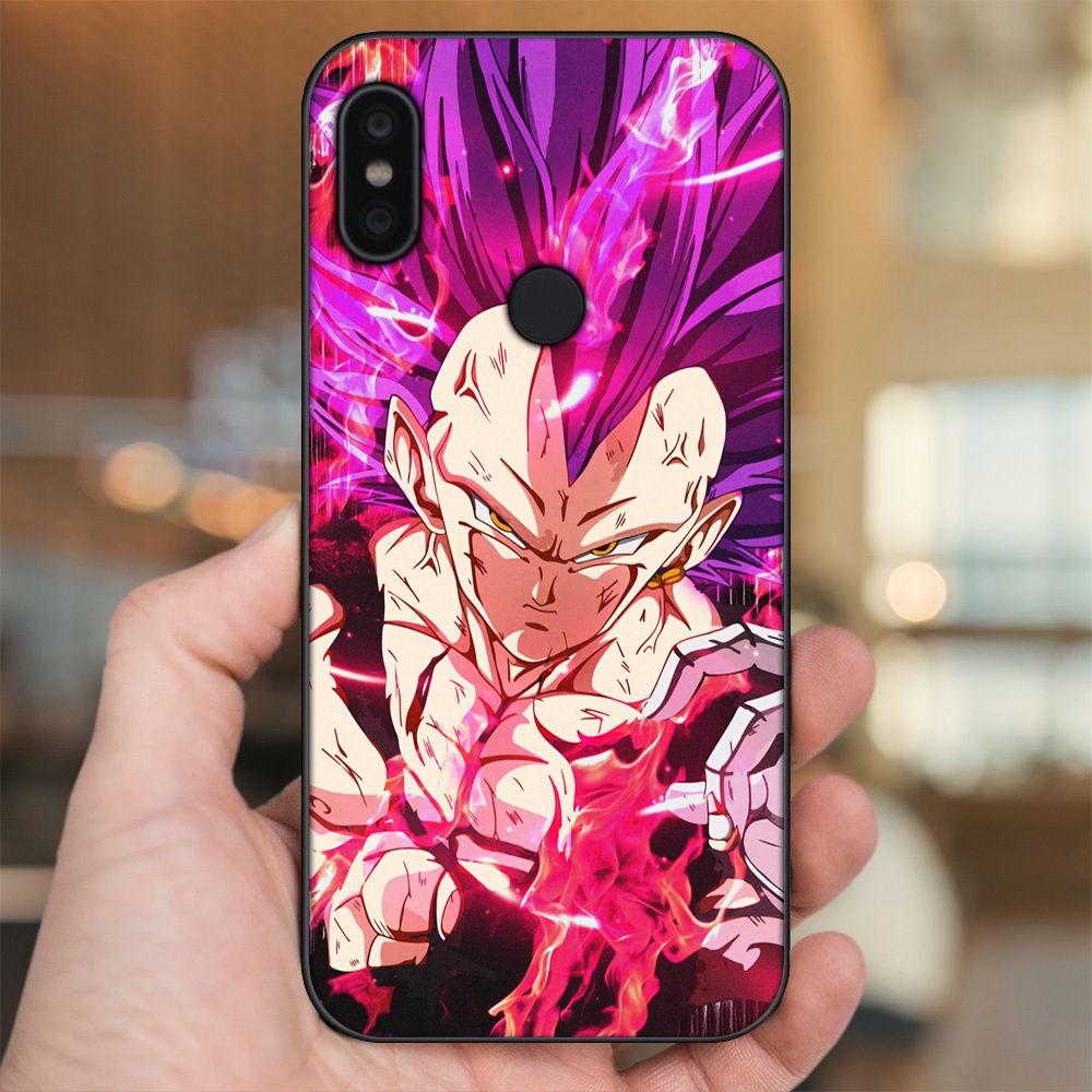 Ốp lưng Xiaomi Redmi Note 6 Pro viền đen in hình Vegeta Dragon Ball
