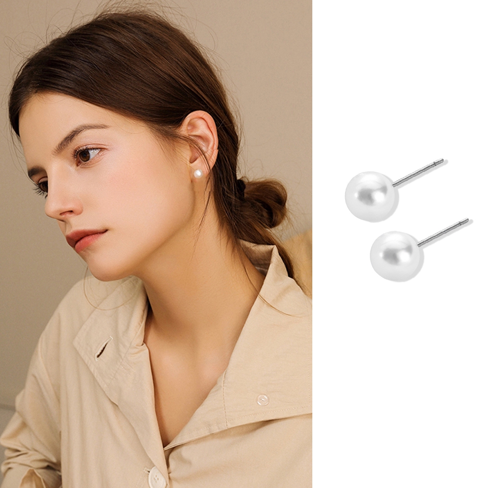 Khuyên tai đính ngọc trai phong cách Hàn Quốc sang trọng