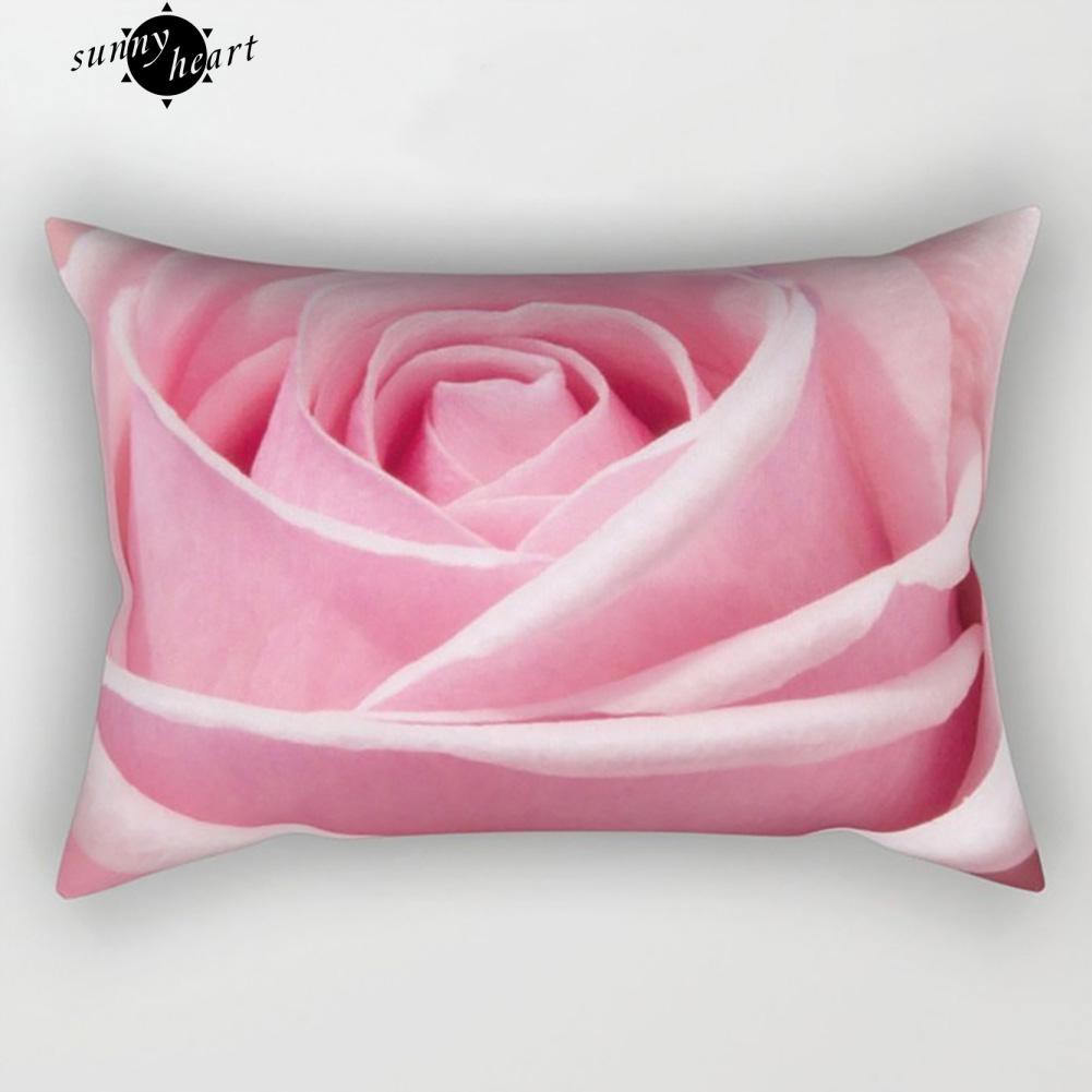 Áo Gối Khổ Vuông 45Cm X 45Cm In Họa Tiết Hoa Hồng Trang Nhã