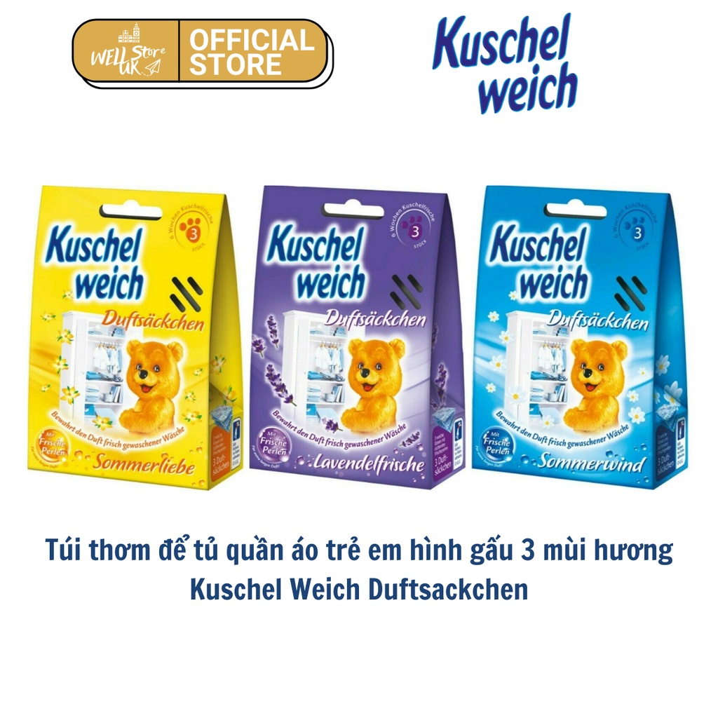 Túi thơm Kuschel hình gấu để thơm tủ quần áo trẻ em