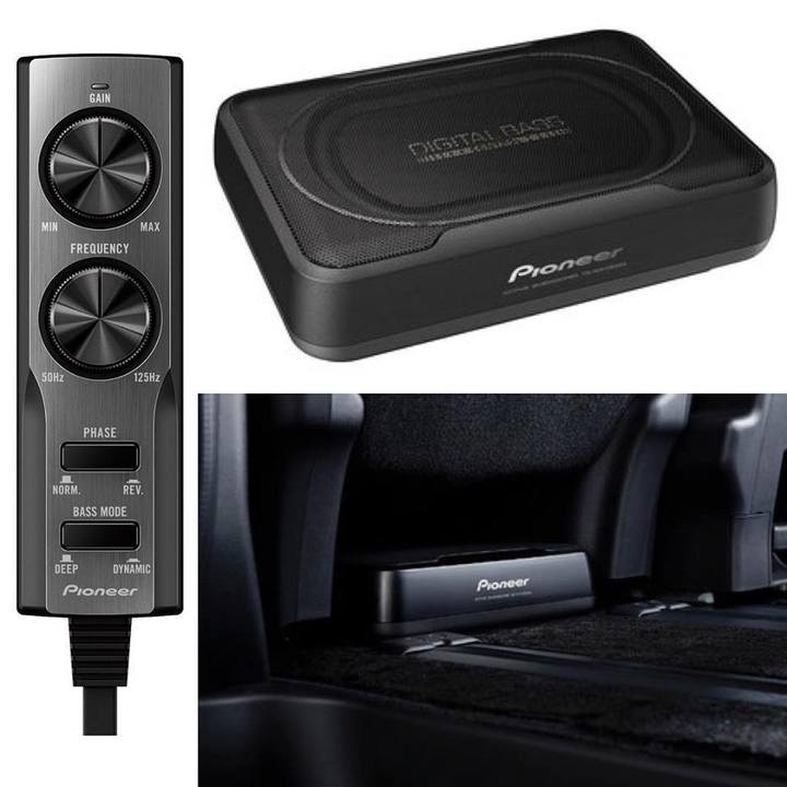 Loa sub gầm ghế ô tô thương hiệu Pioneer TS-WX130DA âm thanh bass sâu