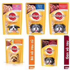 combo 12 gói sốt chó Pedigree 130gr mix vị