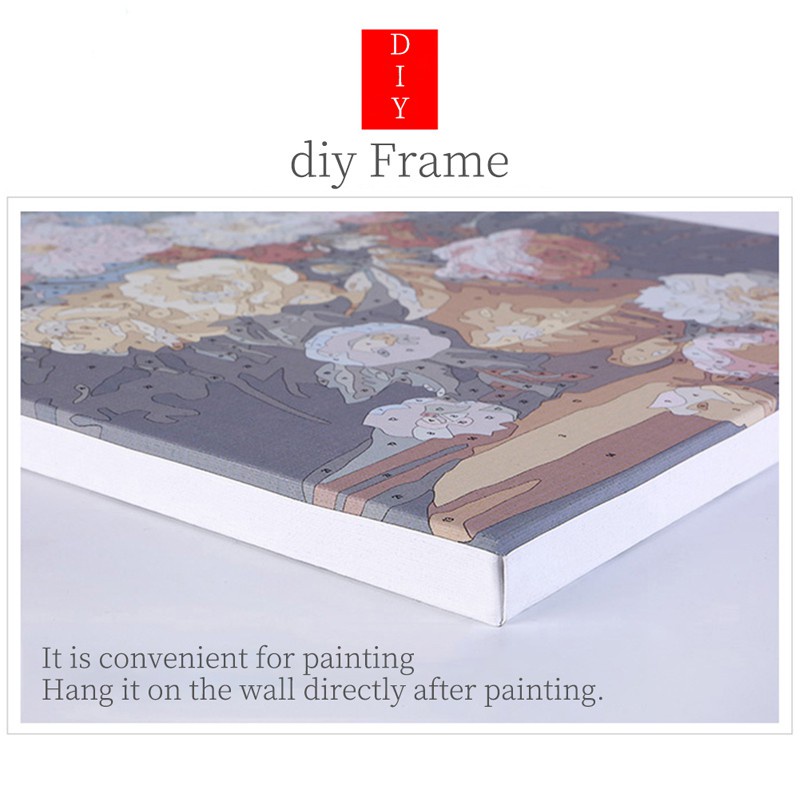 DROFE Bộ Tranh Sơn Dầu Trang Trí Kích Thước 40x50cm DIY