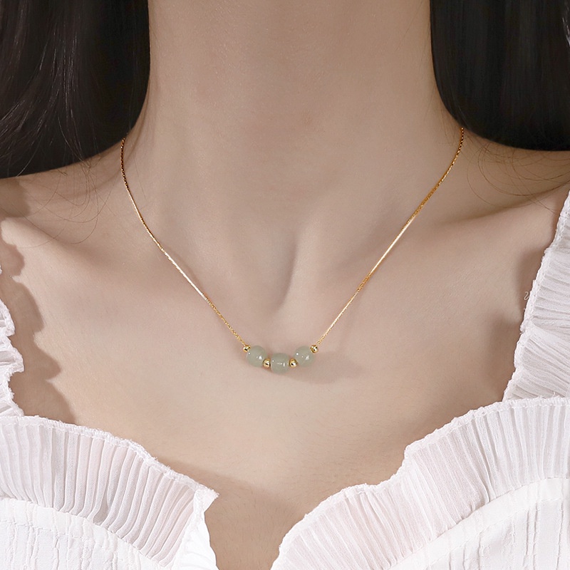 Dây Chuyền Chuỗi Hạt Đá Pha Lê Cổ Điển Dễ Phối Trang Sức Thời Trang Cho Nam Và Nữ