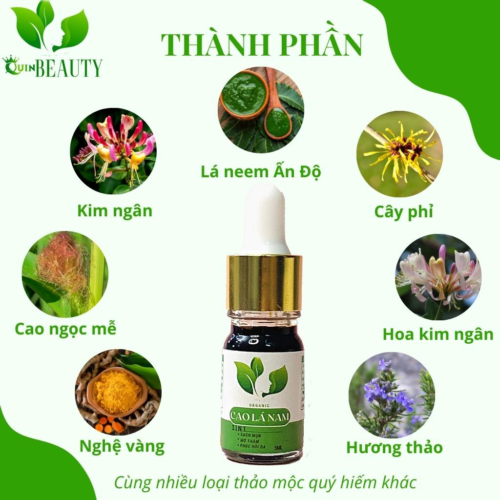Combo 3 Cao lá nam chính hãng loại bỏ tận gốc các loại mụn ngăn ngừa mụn trở lại cao mụn lá nam dưỡng da trắng mịn 5ml