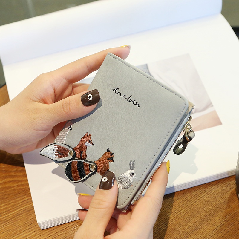 Ví ngắn IELGY thiết kế gấp gọn dễ thương phong cách Hàn Quốc cho nữ