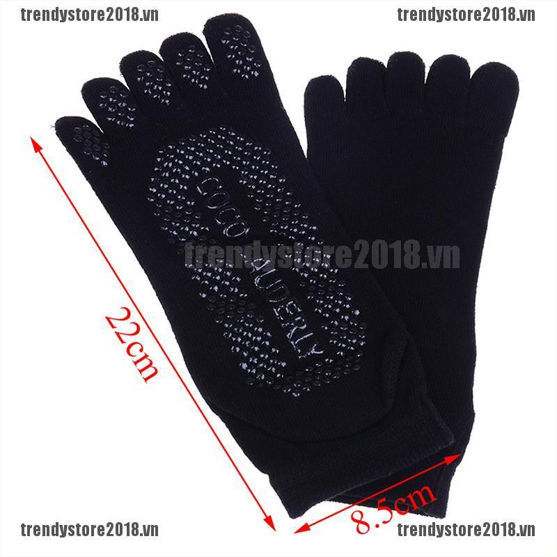 Tất Cotton Xỏ Ngón Chống Trượt Cho Nữ Tập Yoga