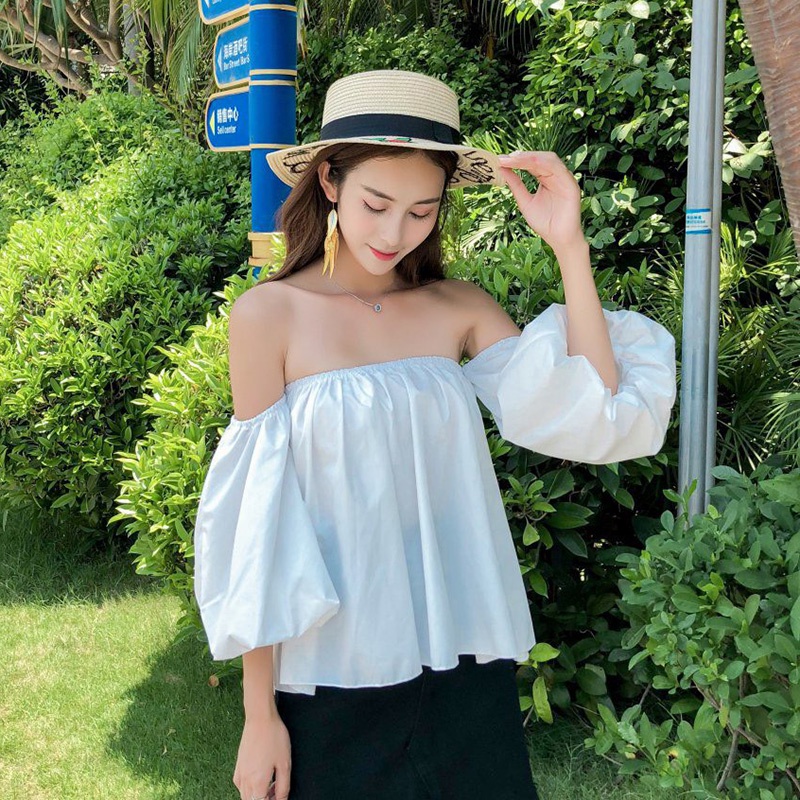 Set đồ nữ áo trễ vai dáng rộng tay bồng ôm ngực chân váy caro xếp ly cạp cao HSG135, mẫu set bộ đi biển đi chơi nữ tính