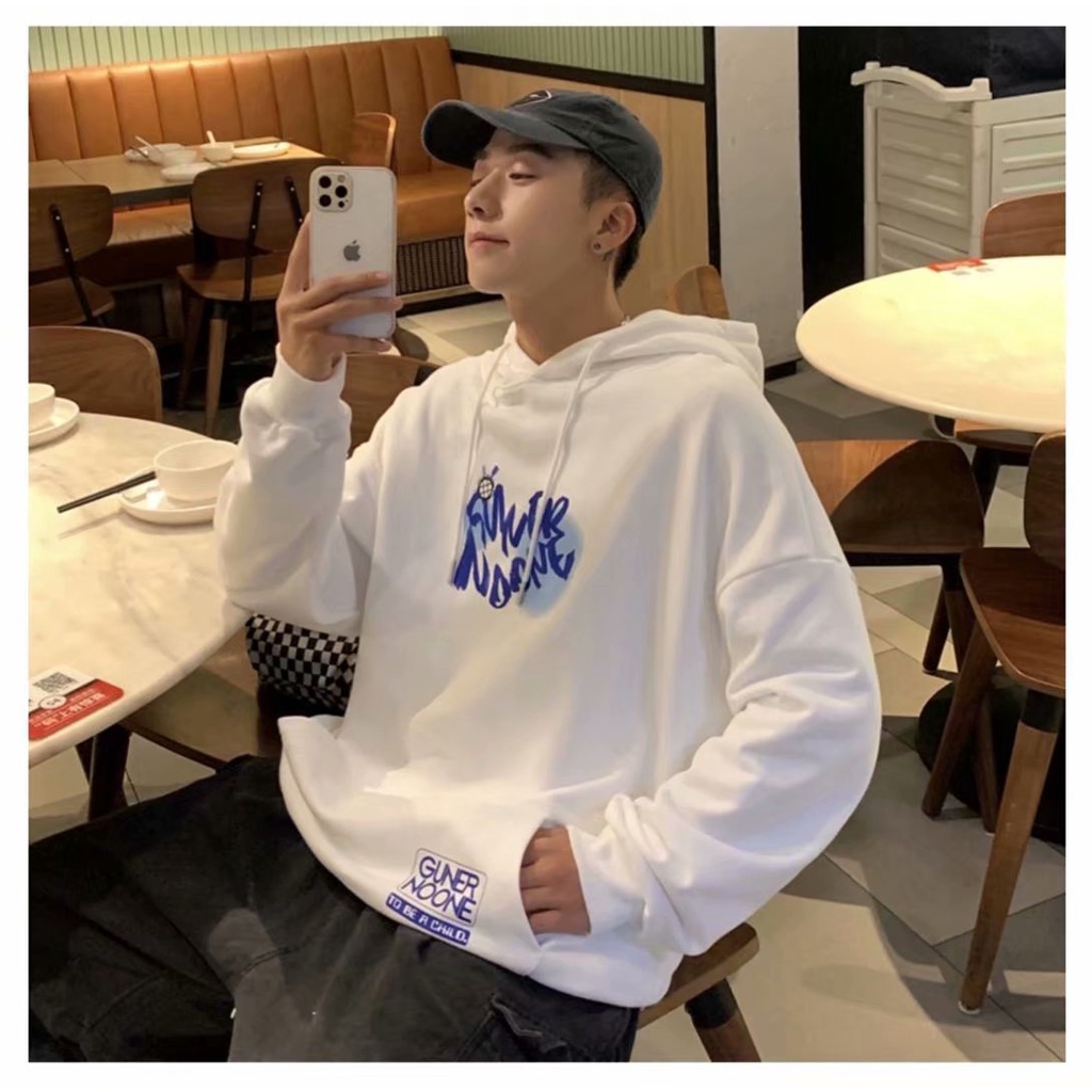 Áo hoodie dáng rộng phong cách hiphop đường phố Hàn Quốc thời trang mùa đông có 3 màu size M-5XL