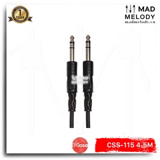 Hosa Balanced Interconnect CSS-115 (4.5m) (1/4in TRS - 1/4in TRS) [Dây cáp tín hiệu đơn 6.35mm TRS, NEW & chính hãng]