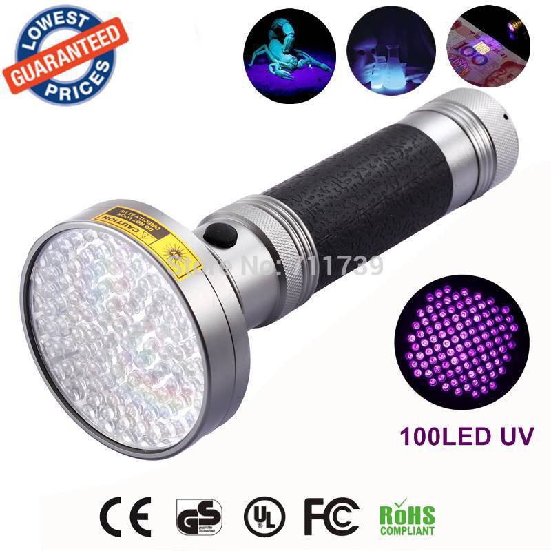 Đèn UV Led 100 bóng 18W sấy keo UV, soi tiền, tìm vật trú ẩn cầm tay tiện dụng