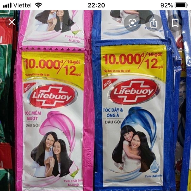 Combo 6 Dầu gội Lifebuoy dây 12 gói