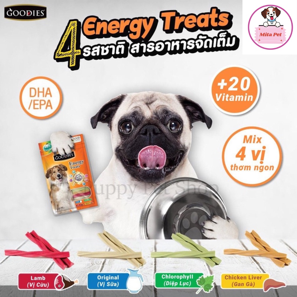 Bánh Thưởng Xương Gặm GOODIES - Bổ Sung Canxi, Vitamin, Làm Sạch Răng Cho Chó
