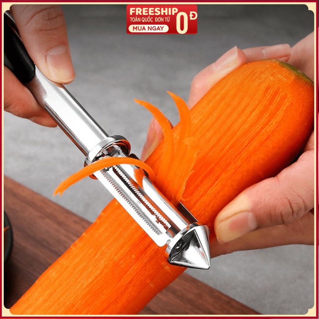 (Bán Buôn Sỉ) Nạo rau củ quả Inox cao cấp đa năng 4 in 1 ( Nạo vỏ và bào sợi )