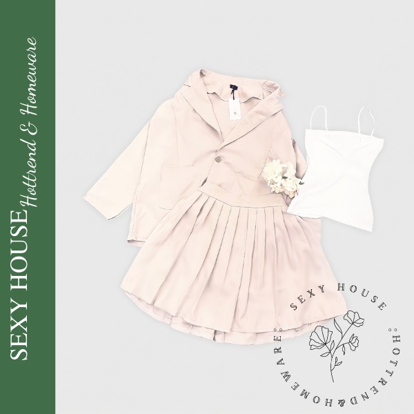 Set vest chân váy - set váy 3in1 style Hàn Quốc phù hợp 4 mùa V212 SEXYHOUSE | BigBuy360 - bigbuy360.vn