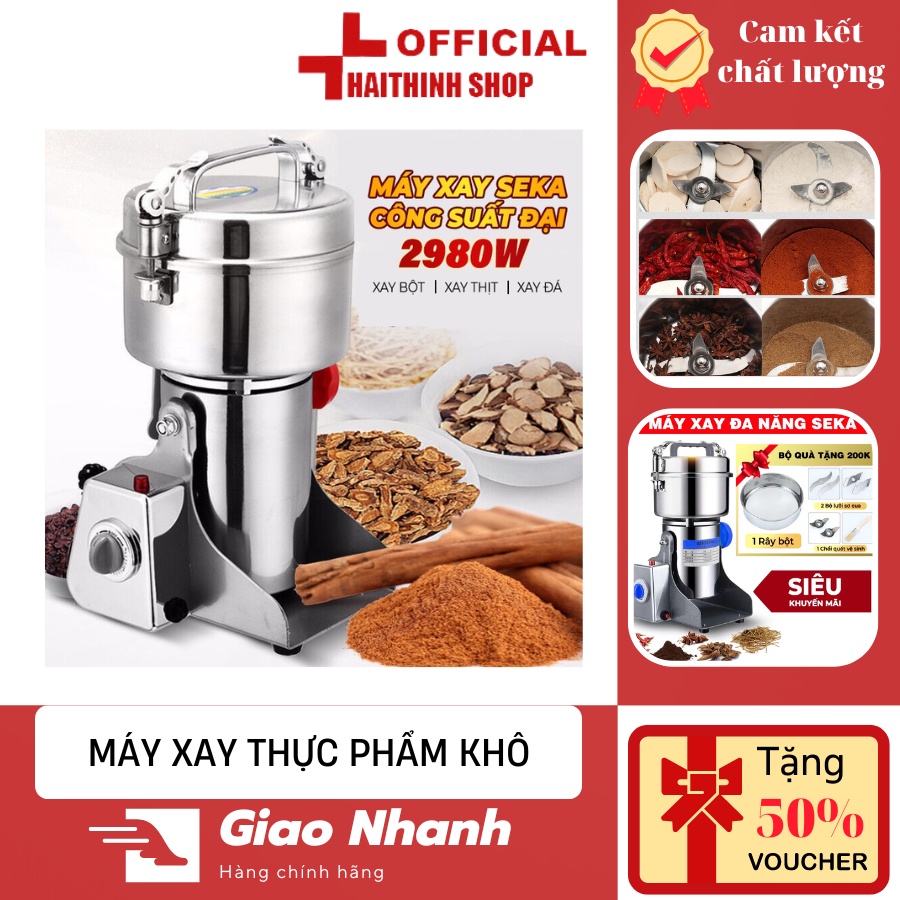Máy Xay Bột Khô Đa Năng Chính Hãng SEKA, Máy Xay Bột Siêu Mịn Với Công Suất 3000W