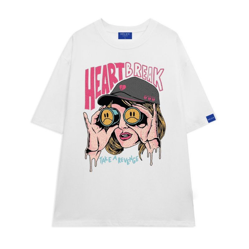 Áo thun Full size % ảnh thật % cotton Form rộng unisex Heart Délice studio
