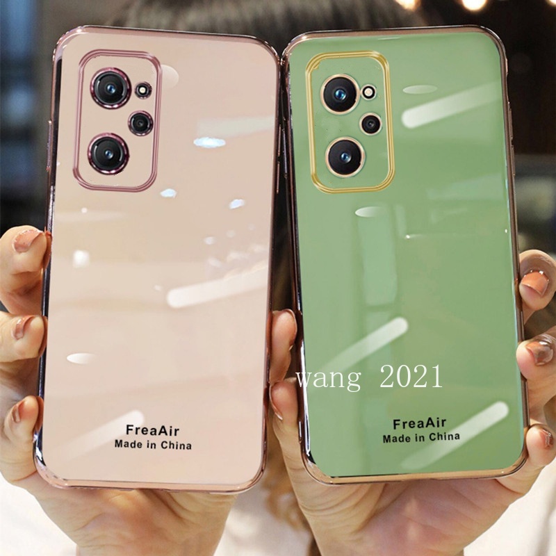 Ốp Điện Thoại Mềm Mạ Điện Màu Kẹo Chống Rơi Cho Realme 9i 2022