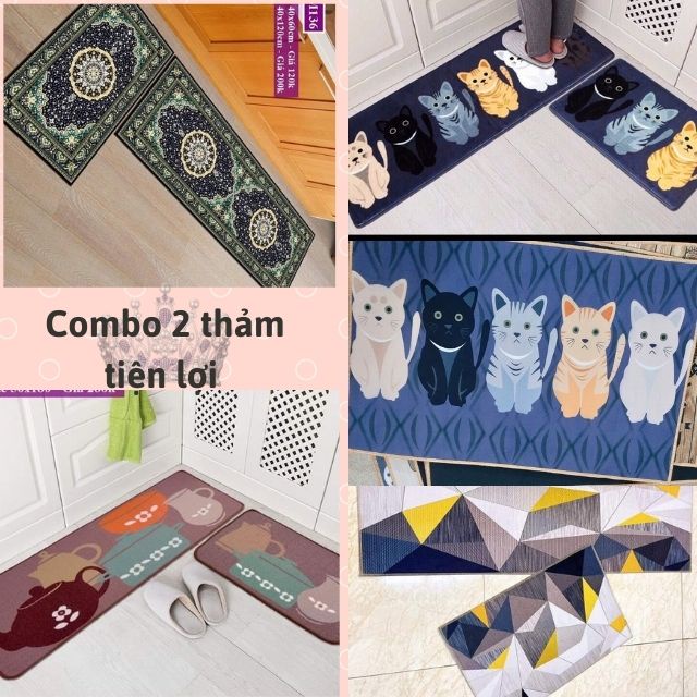 Thảm Trải Sàn,Thảm Lau Chân, Thảm Chùi Chân,Thảm Hút Nước Chống Trơn Trượt,Trang Trí Nhà Bếp, Phòng Khách
