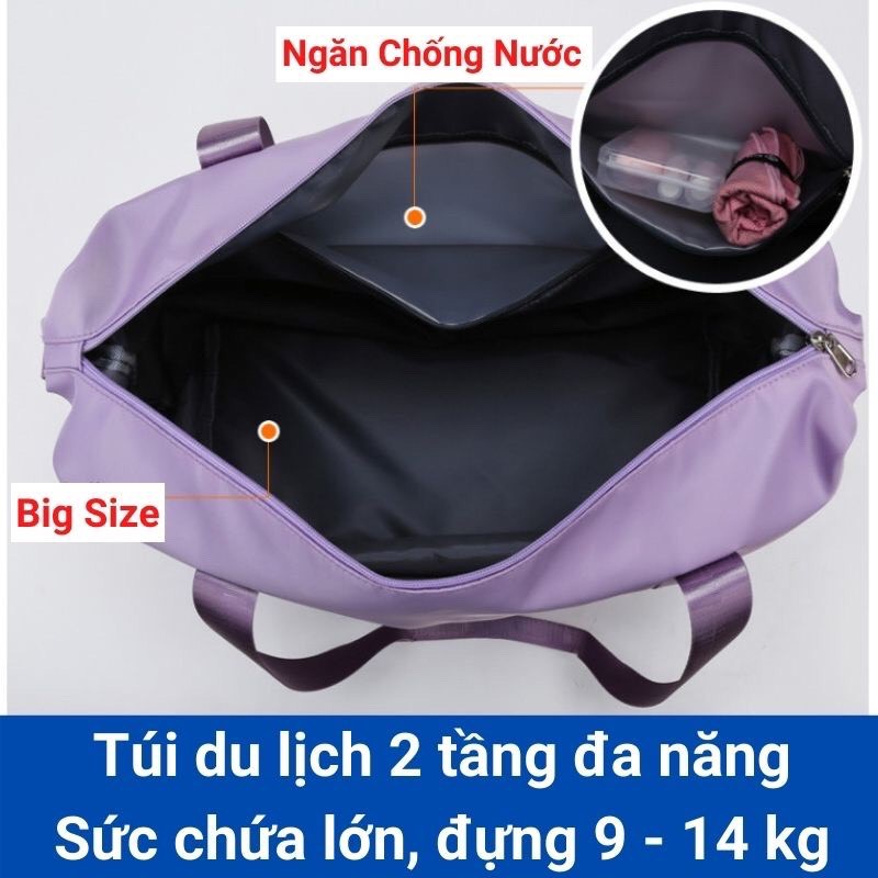 Túi du lịch đa năng ROCOTA nam nữ cỡ lớn 2 tầng đựng mỹ phẩm, đồ cá nhân có ngăn để giày chống nước