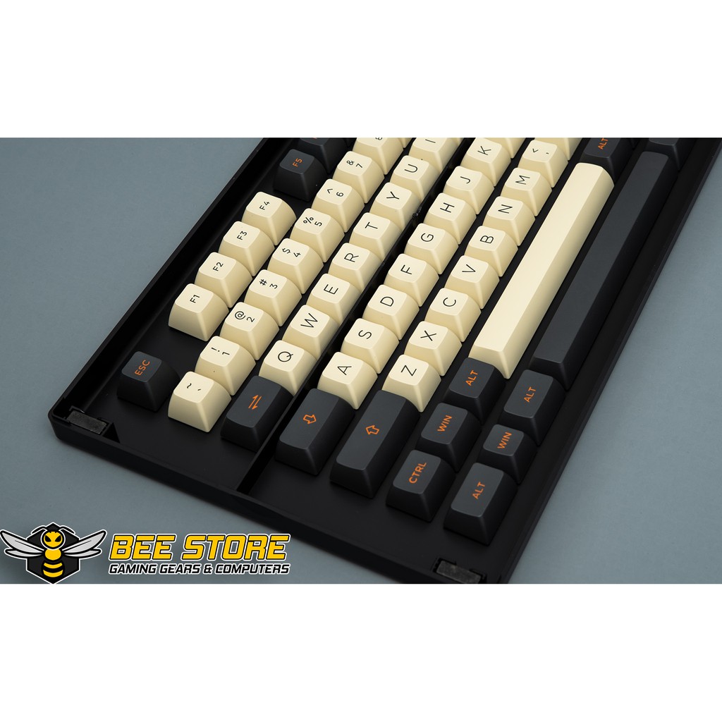 Keycap AKKO Carbon Retro (PBT Double-Shot, ASA profile, 158 nút)