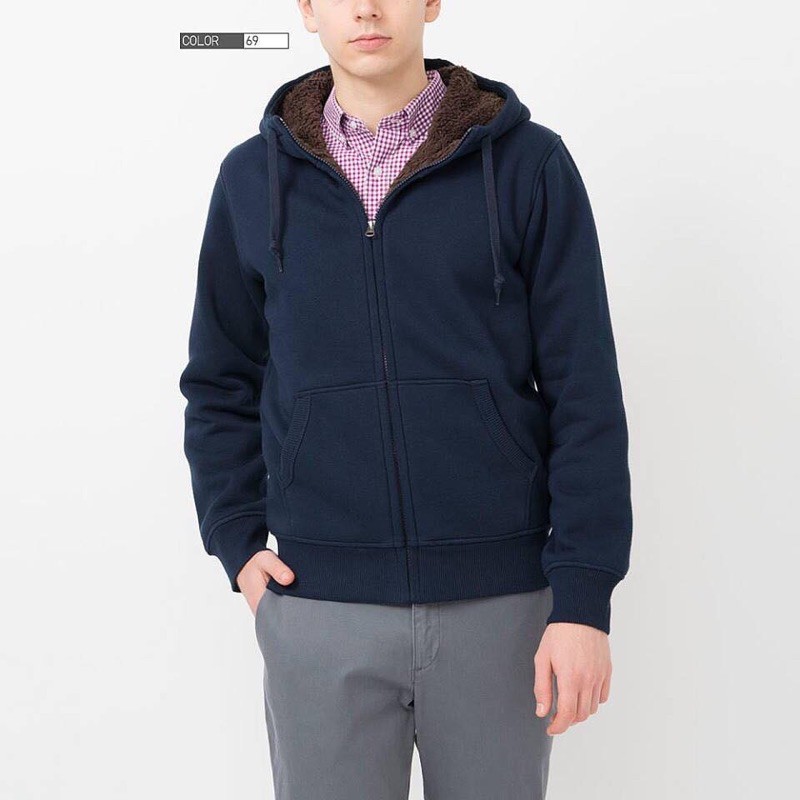 Áo nỉ lót lông uni