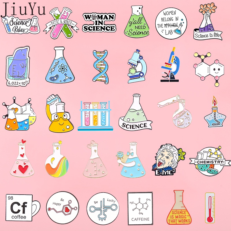 Ghim Cài Áo Kim Loại Tráng Men Hình Chai Hóa Học Ngộ Nghĩnh