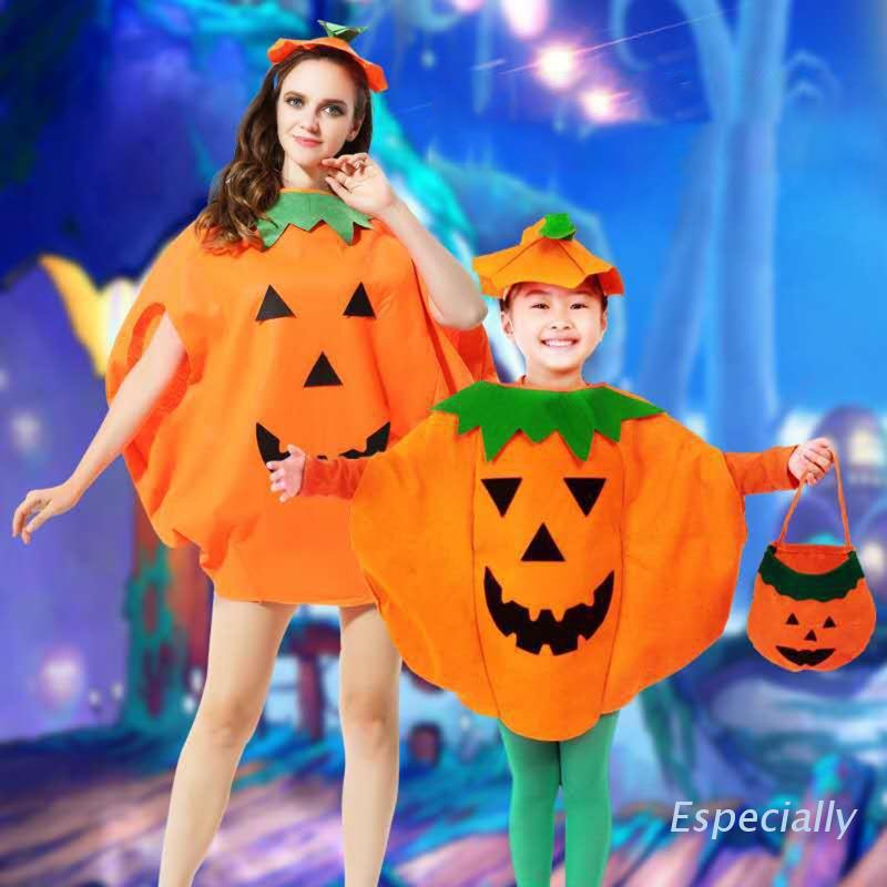 Bộ trang phục bí ngô kèm túi độc đáo cho halloween