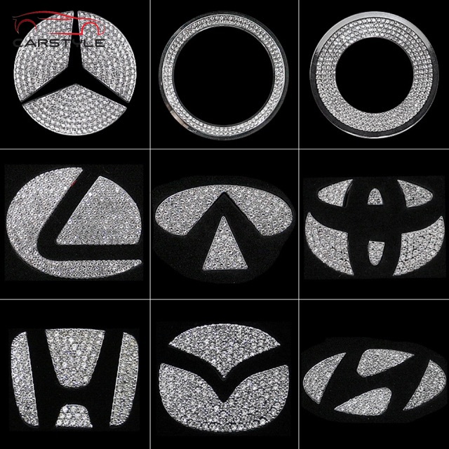 HVM2- Logo đính đá trang trí các dòng xe hiện đại  KIA BENZ BMW Toyota Ford VOLVO MAZDA MITSUBISHI Audi HONDA