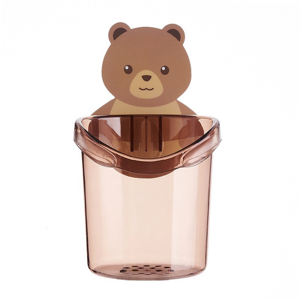 [Tổng Kho Sỉ] Cốc Gấu Dán Tường - Hũ Ly Gấu Đựng Bàn Chải Và Kem Đánh Răng Dễ Thương