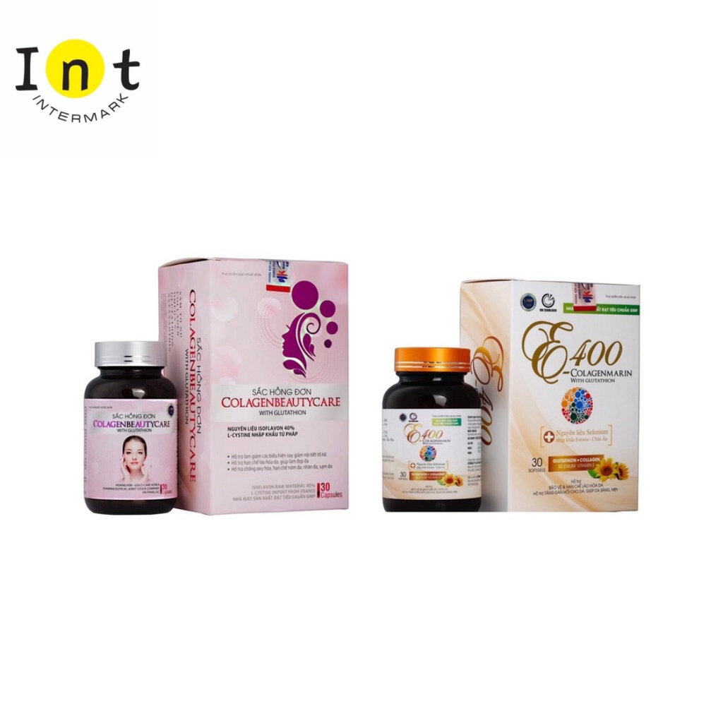 Combo Làm Đẹp Chính Hãng (1 Hộp Sắc Hồng Đơn + 1 Hộp Vitamin E400 Hoàng Kim)