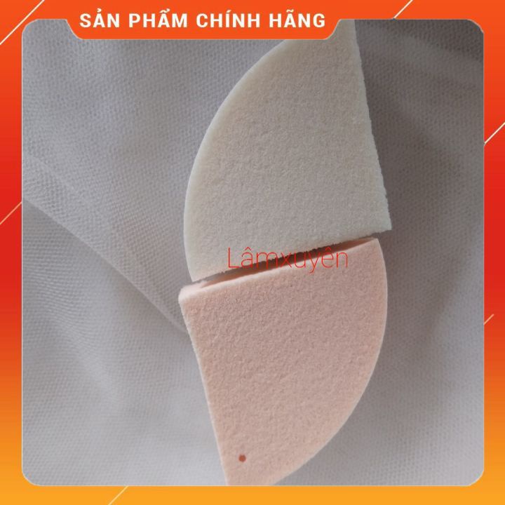 VACOSI QUARTER SPONGE 2PCS BP11_ Bông phấn tam giác vuông ( bịch 2 cái)  bông phấn mềm mịn, dễ tán, tiện lợi