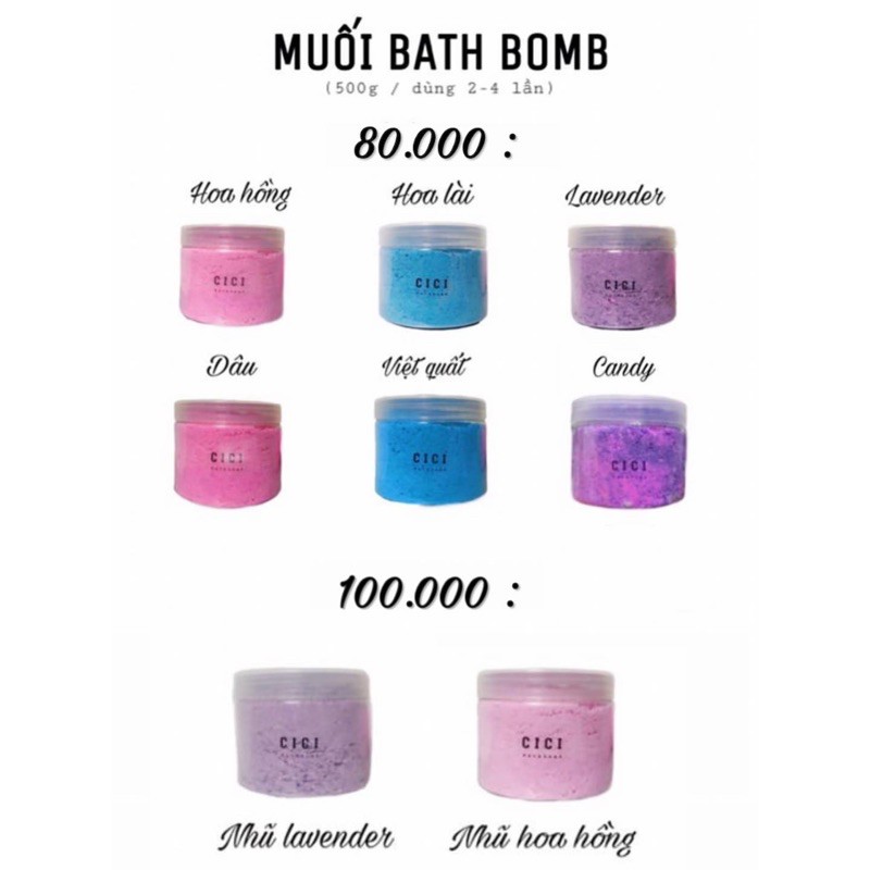 Muối sủi bồn tắm Bath bomb powder thumbnail
