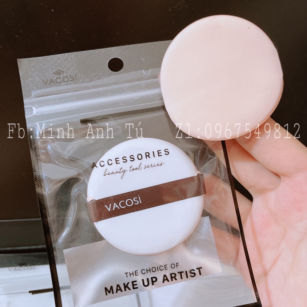 Bông Mút Bông Phấn Cushion Tán Kem Nền Cushion Vacosi [Chính Hãng]
