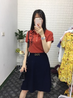 Sơ mi công sở thêu hoa 3D ( ẢNH THẬT 100% do shop tự mặc và chụp)