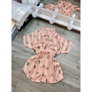 Áo sơ mi lụa con ong - B5U