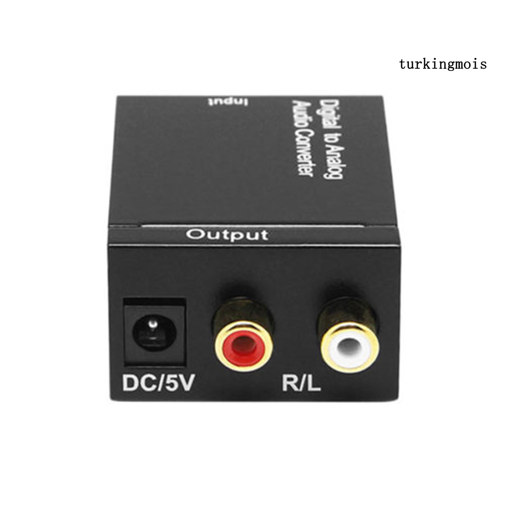 TSP_RCA L/R 3.5mm Digital Optical Coaxial Toslink to Analog Audio Converter Adapter