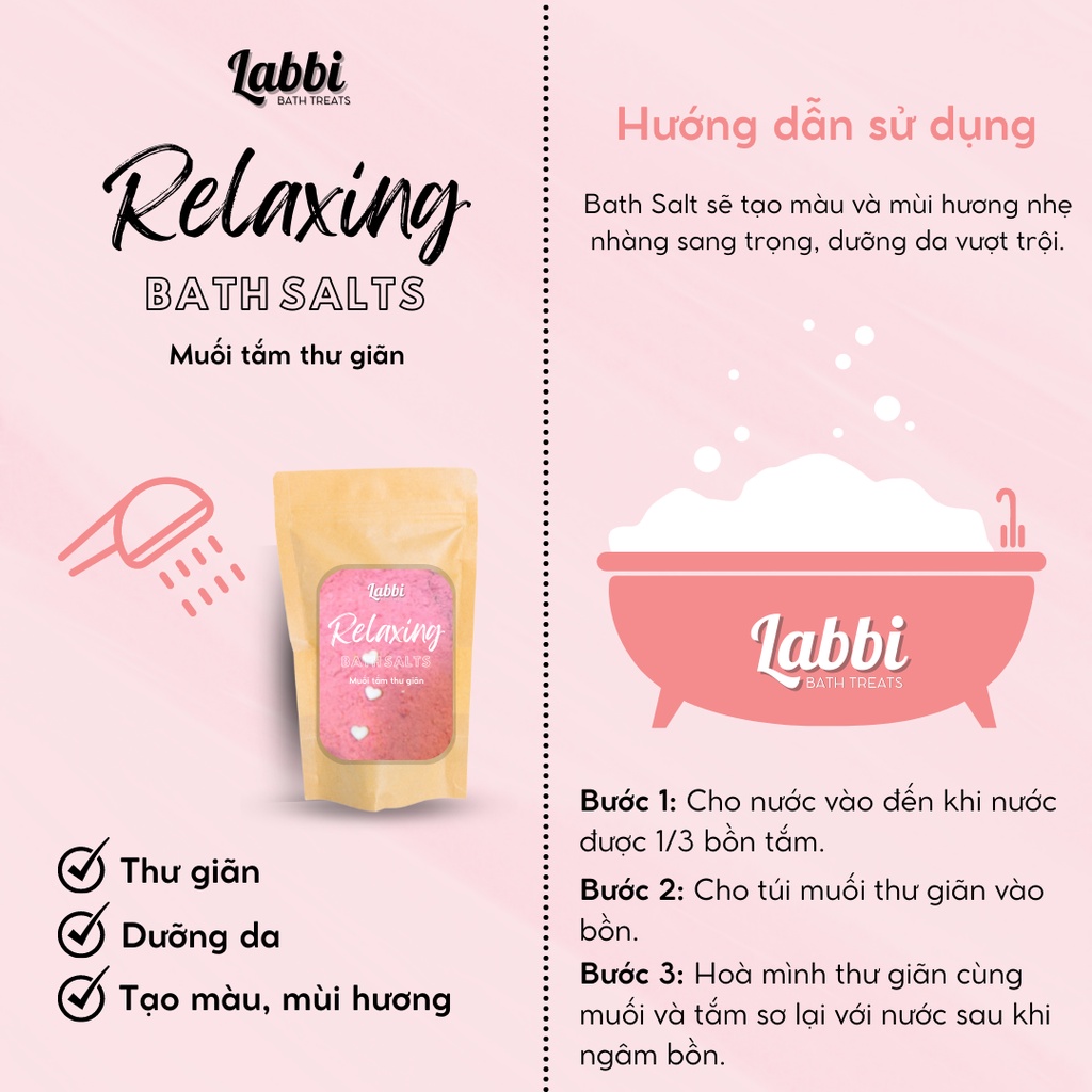 TAFFY [Labbi] Relaxing Bath Salt / Muối thư giãn dưỡng da