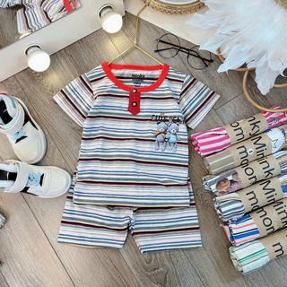 Combo 4 Bộ Minky Mom Cộc Tay cho bé trai bé gái, chất cotton cao cấp siêu mềm mát