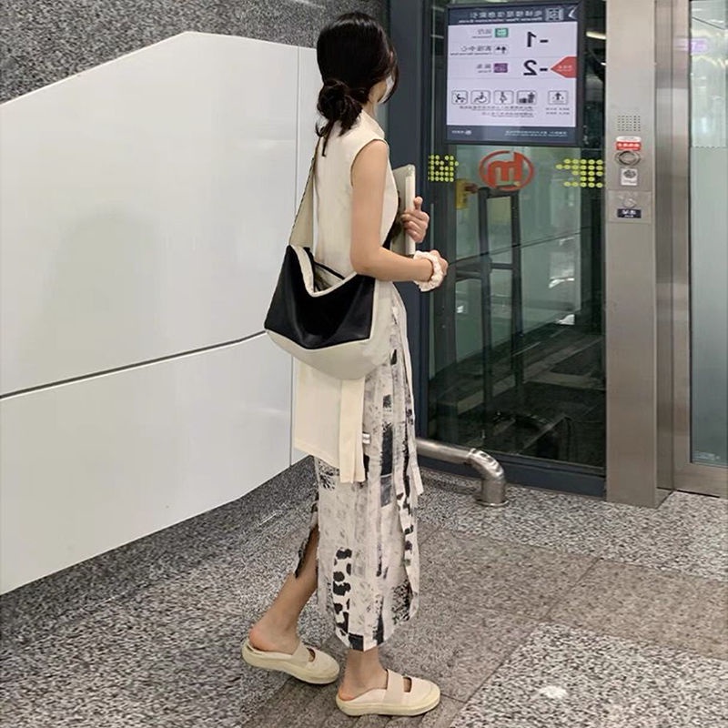Set Áo Sườn Xám Cách Tân Và Chân Váy Sang Trọng Cho Nữ