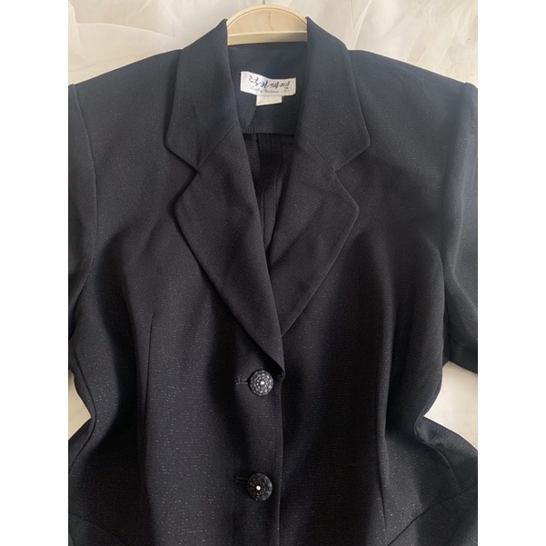 Áo khoác blazer B132 chất voan dệt kim tuyến 2hand Hàn si tuyển (ảnh thật)