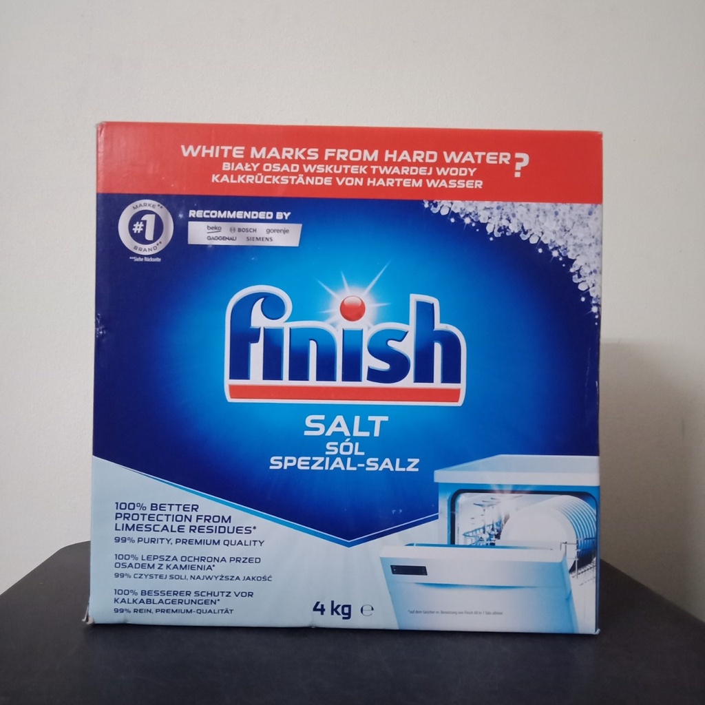 Muối Rửa Chén Bát Finish 4Kg/ Muối Làm Mềm Nước Finish Loại 4Kg