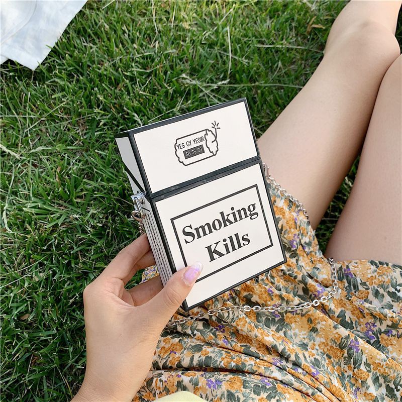 Túi hình hộp thuốc lá smoking kills túi đeo chéo