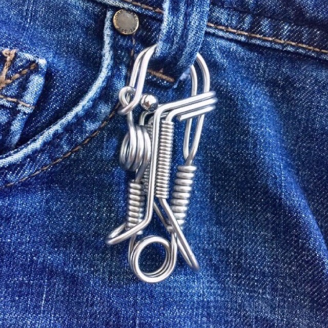 Móc Khóa Inox Uốn Hình Chú Dế