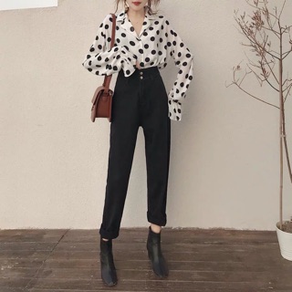 Quần baggy cạp đôi